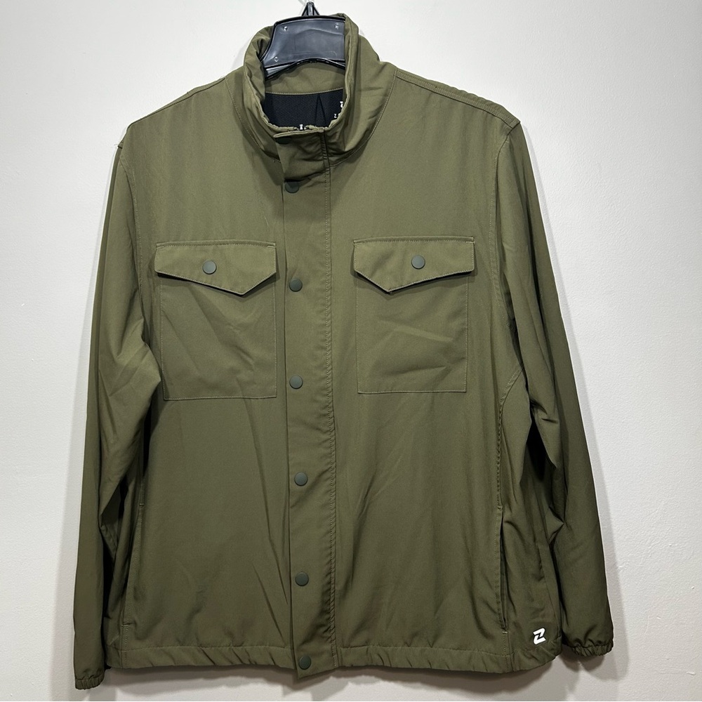 Zelos Military Green Zip & Snap Button Front Performance Jacket Men’s Size XL